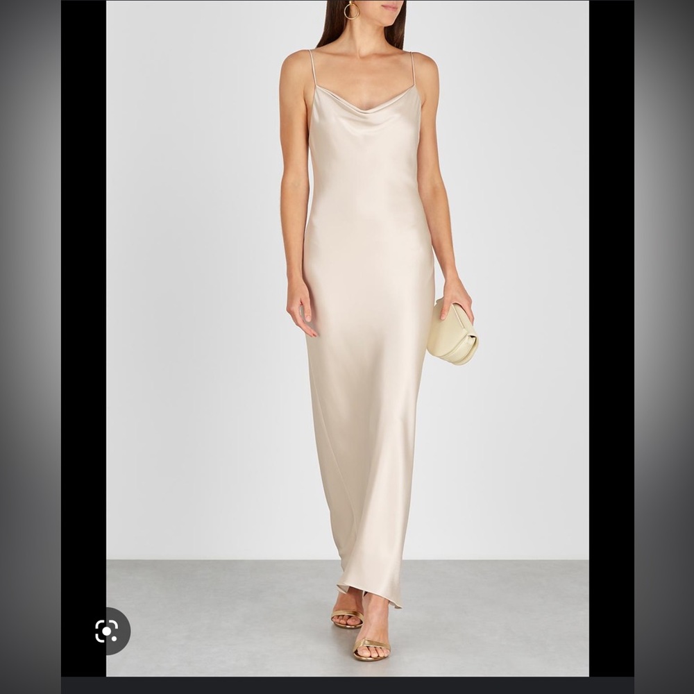 Alice + olivia harmony slip dress, champagne color size small